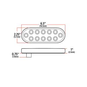 TRUX - TRUX - TLED-OX60R - LUZ OVALADA ROJA/BLANCA DOBLE FUNCION 12 LEDS - Image 5