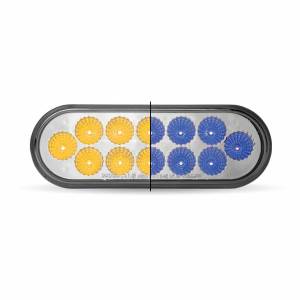 TRUX - TRUX - TLED-OXAB - PLAFON TRUX OVALADO 6" AMBAR/AZUL 12 LEDS - Image 2