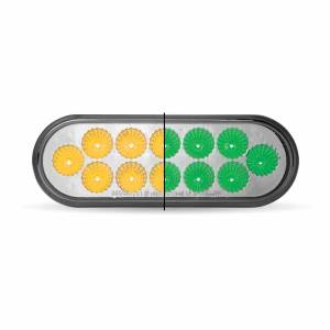 TRUX - TLED-OXAG - PLAFON TRUX OVALADO 6" LED AMBAR/VERDE