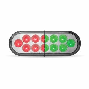 TRUX - TLED-OXRG - PLAFON TRUX OVALADO 6" ROJO/VERDE 12 LEDS