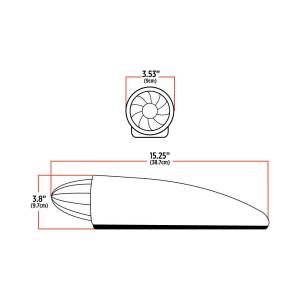 TRUX - TRUX - TLED-PCAB2XAP - PLAFON TRUX 19 LEDS DE CABINA ESTILO "BALA" AUX DE MARCADOR AMBAR A PURPURA C/ CARCASA CROMADA - Image 5