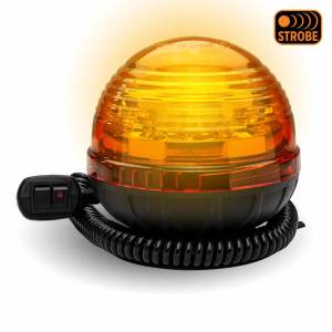 TRUX - TLED-W2 - TORRETA ESTROBOSCOPICA BEACON DOME MAGNETICA 3 PATRONES DE DESTELLO AMBAR