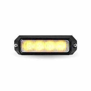 TRUX - TRUX - TLED-W24A26 - PLAFON 4 LEDS AMBAR MICA CLARA RECTANGULAR CON ESTROBO 36 PATRONES DE DESTELLO - Image 2
