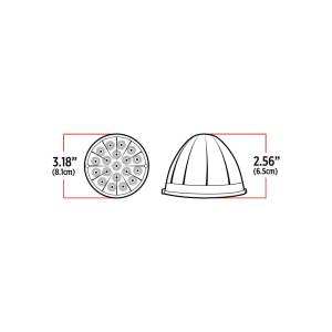TRUX - TLED-WA - LUZ REPUESTO DE ZEPELIN WATERMELON TRUX 19 LEDS AMBAR CON BISEL 12V