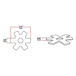 TRUX - TLED-X3A - LUZ DE ESTRELLA LED AMBAR DE 5 "PARA FILTROS DE AIRE DONALDSON DE 13"