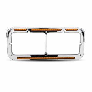 TRUX - TU-1029A - BISEL DE LINTERNA AMBAR PLANA RECTANGULAR UNIVERSAL
