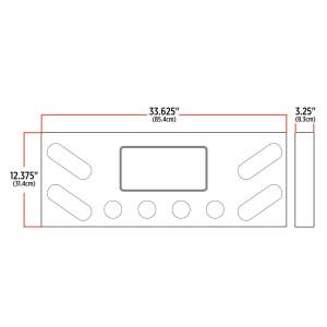 TRUX - TRUX - TU-9008 - PANEL EN ADELANTE CENTRAL CON ORIFICIOS OVALADOS / 2.5 ORIFICIOS / 1 ORIFICIO DE LEDS DE LICEN - Image 2