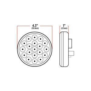 TRUX-TLED-419R-LEDS ROJO DE 4" PARADA Y GIRO 19 DIODOS