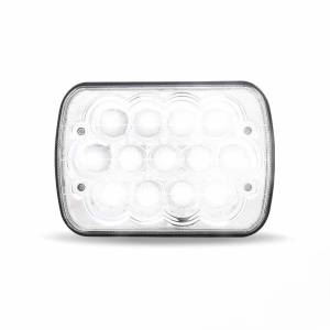 TRUX-TLED-H52-FARO TRUX 5" X 7" ALTA Y BAJA 13 LEDS 3900 LUMENS CROMADA 9-32V
