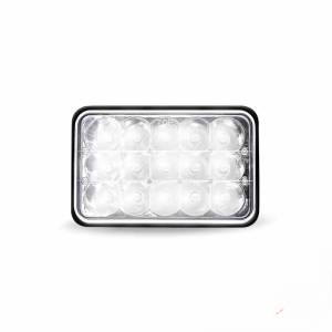 TRUX-TLED-H71-FARO TRUX 4" X 6" ALTA Y BAJA 15 LEDS 3000 LUMENS CROMADA 12-24V