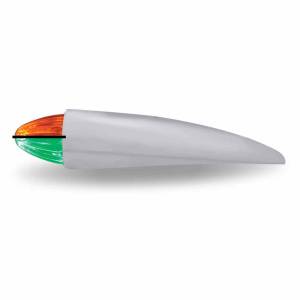 TRUX-TLED-PCAB2XAG-ZEPELIN TRUX 19 LEDS AMBAR/VERDE MICA CLARA TIPO MISIL BISEL CROMADO