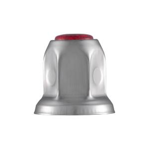 UNITED PACIFIC - UNITED PACIFIC - 10039P50 - TAPA DE TUERCA REFLECTOR DE ACERO CROMADO DE 33 MM X 2" CON BRIDA - ROJO (50 PIEZAS) - Image 4