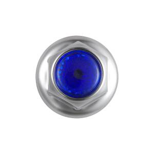 UNITED PACIFIC - UNITED PACIFIC - 10041P50 - TAPA DE TUERCA REFLECTOR DE ACERO CROMADO DE 33 MM X 2" CON BRIDA - AZUL (50 PIEZAS) - Image 2