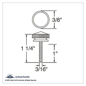 UNITED PACIFIC - UNITED PACIFIC - 23865B - TORNILLO PARA TABLERO CON DIAMANTE AMBAR - Image 2