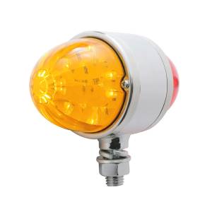 UNITED PACIFIC - 32328 - LUZ DE DOBLE CARA DE SANDÍA DE 34 LED CON CARCASA CROMADA - LED ROJO/LENTE ROJA