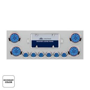 UNITED PACIFIC - UNITED PACIFIC - 34108 - PANEL CENTRAL TRASERO DE ACERO INOX 4 LUCES DOUBLE FURY 4"ROJO/AZUL 6 LUCES DE 2" ROJO/AZUL - Image 3