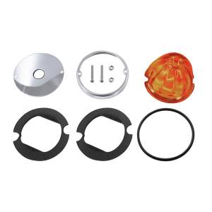 UNITED PACIFIC - 35091 - KIT DE MINI LÁMPARA 3/4 " DE VIDRIO AMBAR OSCURO 3.5"