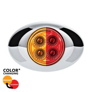 UNITED PACIFIC - 36029 - PLAFON DOUBLE FURY 4 LEDS AMBAR/ROJO MICA TRANSPARENTE
