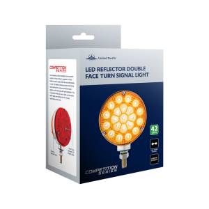 UNITED PACIFIC - 39443 - DIRECCIONAL DOBLE CARA REDONDA ROJO/AMBAR 42 LED