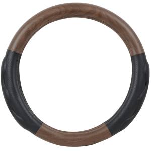 GRAND GENERAL - 54057 - CUBIERTA PARA VOLANTE 18" DE MADERA OBSCURA MATE CON ALMOHADILLAS NEGRAS