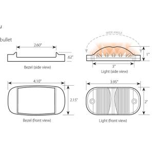 GRAND GENERAL - 76254 - PLAFON RECTANGULAR LEDS AMBAR CON BISEL CROMADO