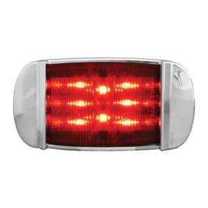 GRAND GENERAL - 76256 - PLAFON RECTANGULAR LEDS ROJO CON BISEL CROMADO