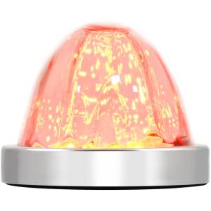 GRAND GENERAL - 81864GG - PLAFON 18 LEDS 3.5" ROJO/CLARO MICA DE VIDRIO