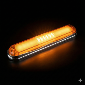 ATM - ATM - 1025AH - PLAFON BARRA ATM 51 LEDS AMBAR 17 1/4" X 1" X 3/4" HALO BISEL CROMADO 12-24V - Image 2