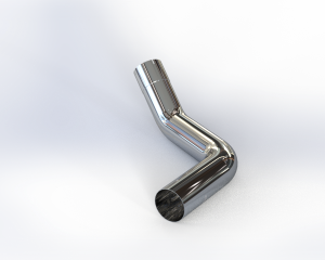 EXFLEX - ECK351750-R - CODO CROMADO KENWORTH W900L CENTENARIO CONMEMORATIVO DERECHO. PASAJERO