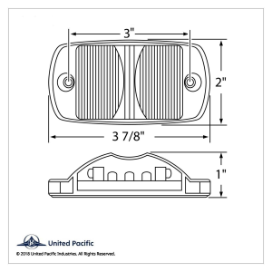 UNITED PACIFIC - UNITED PACIFIC - 39904B - LUZ RECTANGULAR DE 14 LED (LIQUIDACIÓN/MARCADOR) - LED ÁMBAR/LENTE ÁMBAR (A GRANEL) - Image 11