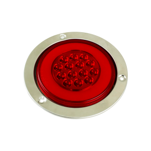 ILUMINATI - ILUMINATI - D1030RW - PLAFON 32 LEDS ROJO REDONDO 4" HALO BISEL ACERO INOXIDABLE 12-24V - Image 2
