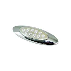 ILUMINATI - ILUMINATI - DG4XAPW - PLAFON 10 LEDS AMBAR/MORADO OVALADO 6 5/8" X 2 1/8" BISEL CROMADO - Image 2