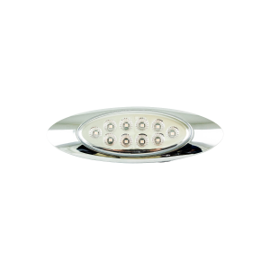 ILUMINATI - DG4XAPW - PLAFON 10 LEDS AMBAR/MORADO OVALADO 6 5/8" X 2 1/8" BISEL CROMADO