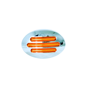 ATM - 1077A - PLAFON LATERAL 12 LED 3 BARRAS PEQUEÑAS AMBAR MICA AMBAR 12-24V