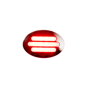 ATM - 1077R - PLAFON LATERAL 12 LED 3 BARRAS PEQUEÑAS ROJO MICA ROJA 12-24V