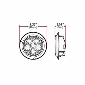 TRUX - TRUX - TLED-UX8 - LUZ REDONDA DE 4" LED NEGRA CON BRIDA SERIE LEGACY 2000 LUMENS - Image 3