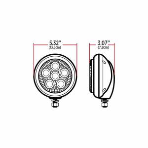 TRUX - TRUX - TLED-UX1 - LAMPARA DE TRABAJO DE 5" CROMADO LEGACY CON CARCAZA 2000 LUMENS - Image 4