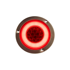 ILUMINATI - ILUMINATI - D1030RW - PLAFON 32 LEDS ROJO REDONDO 4" HALO BISEL ACERO INOXIDABLE 12-24V - Image 3