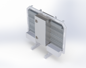 ALTTEC - SC-6880-ALSS - RACK DE CABINA DE ALUMINIO 68" X 80", PUERTA FRONTAL DE ACERO INOX ESPEJO, 2 BANDEJAS, 2 SUJETADORES DE CADENA
