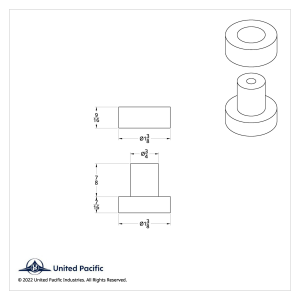 UNITED PACIFIC - UNITED PACIFIC  - 21351B-4 - PAQUETE DE CUATRO BUJES PLASTICO POLYURE PB EXHAUST BRACKET - Image 3